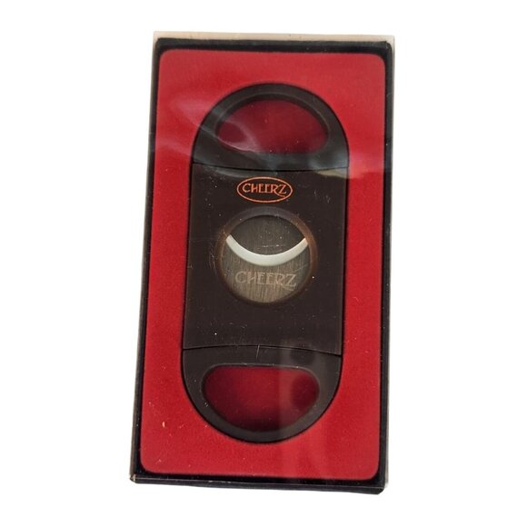 Cheerz Stainless Steel Cigar Cutter Double Blade Guillotine With Gift Box Compac - Picture 2 of 6